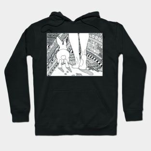 Rabbit Beyond the Rainbow Bridge Hoodie